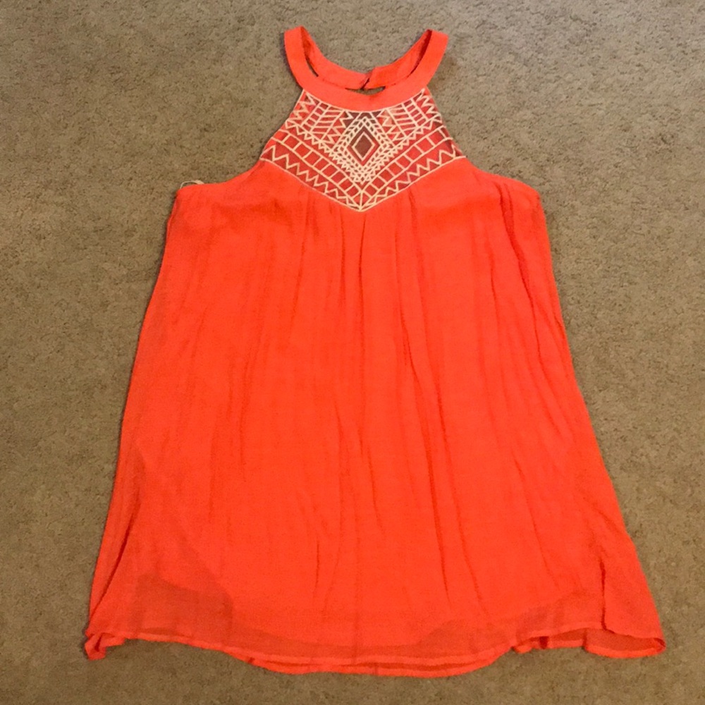 High Neck Mini Dress